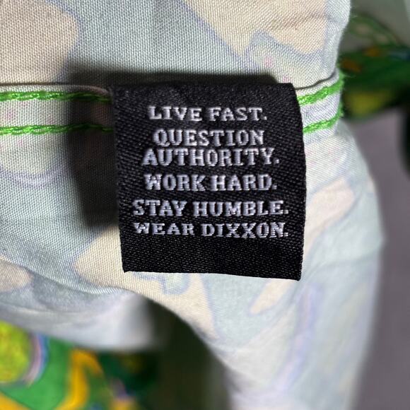 Dixxon x Fist Collab Chips N Guac Button-Up Short Sleeve Shirt Size L - Picture 6 of 7